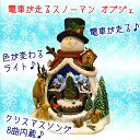 Lighted Snowman 電車が走る 光るス