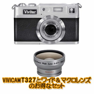 【トイデジ/トイデジカメ/トイカメラ】【特典付き】VIVICAM 8027の新型T327とワイド＆マクロレンズセット デジタルトイカメラ 