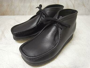 ★期間限定50%OFF★Clarks/クラークス WALLABEE BOOT/ワラビーブーツ BLACK LEATHER