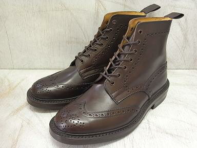 ☆店内セール開催中☆ Tricker's Brogue Boots/m2508 Dainite Studded Sole Espresso Burnished 【トリッカーズ カントリーブーツ ダイナイトソール】