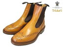 【Tricker's Henry M2754】 Tricker's Elastic Sided Brogue Boots/m2754
