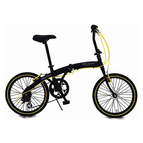 WACHSEN BA-100-BYL ブラック/イエロー Angriff(アングリフ) [折りたたみ自転車(20インチ・6段変速)] 【同梱配送不可】【代引き・後払い決済不可】【沖縄・北海道・離島配送不可】の画像