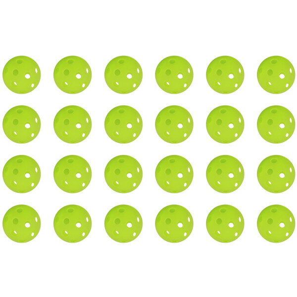 GP (ジーピー) 野球バッティングトレーニングボール 穴あき PE素材 蛍光緑 72mm 24個入り (35358)の画像