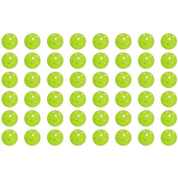 GP (ジーピー) 野球バッティングトレーニングボール 穴あき PE素材 蛍光緑 72mm 48個入り (35359)の画像