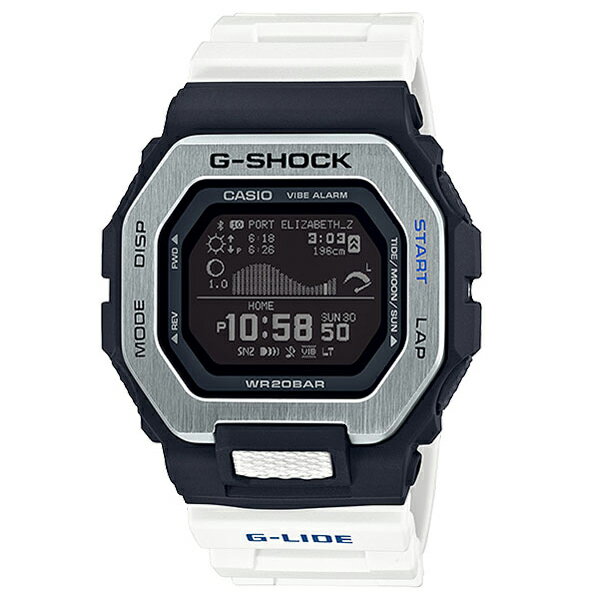 CASIO(<strong>カシオ</strong>) <strong>GBX-100-7JF</strong> G-SHOCK <strong>G-LIDE</strong> 人気 ホワイト クォーツ 腕時計 新品 正規品 タイドグラフ スポーツ 衝撃 レジャー トレーニング メンズ Bluetooth スマホ 軽量 LEDライト プレゼント 誕生日 新生活