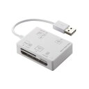 ELECOM MR-A012WH メモリリーダライタ SD+MS+CF+XD ホワイト