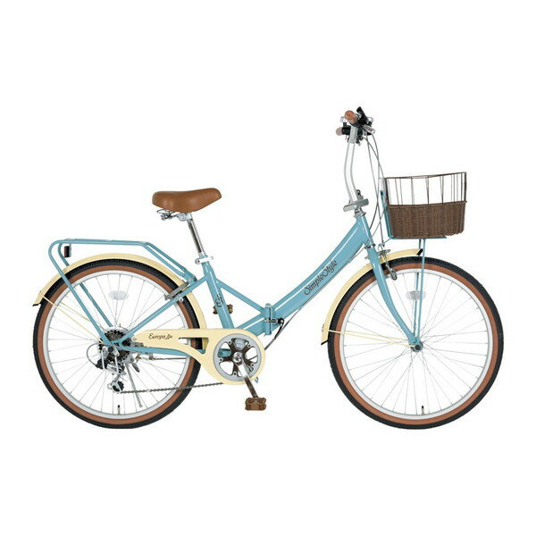 KCD SS-LD246RBS/PB-R8 グレイブルー シンプルスタイル EUROPA [折りたたみ自転車（24インチ・6段変速）]の画像