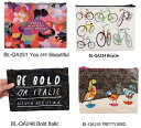 アメリカBlueQ社のリサイクルバッグシリーズ 小物の収納に「ジッパーポーチ Bicycle」BL-QA234| 輸入 おしゃれ かわいい プレゼント pud255