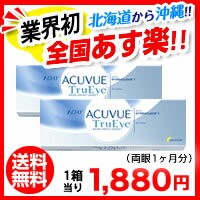 ワンデーアキュビュートゥルーアイ2箱セット（両眼1ヶ月分）使い捨てコンタクトレンズ 1日終日装用タイプ（30枚入）楽天最安値に挑戦！