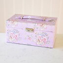 3/4 20時〜【特別価格】 ガーリープリンセス ジュエリーBOX L PK 【 ロココ調 アンティーク調 輸入家具 クラシック インテリア雑貨 かわいい 姫系 プリンセス ジュエリーボックス アクセサリー収納 小物入れ 薔薇雑貨 ローズ バラ ピンク 花柄 】