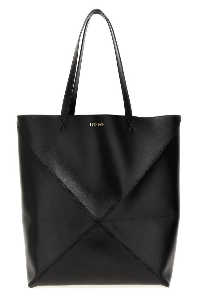 LOEWE　LARGE　PUZZLE　FOLD　TOTE　B933Q18X01　1100　BLACK　ロエベ　ラージ　パズル　トートバッグ　ブラック