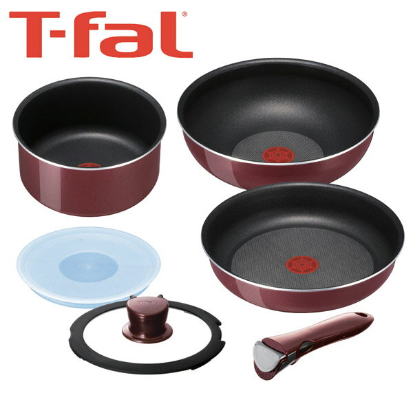 【記念品】【送料無料】ティファール(T-FAL) インジニオ ガーネット ノルマンディセット【フライパン・鍋セット】【楽ギフ_包装選択】プレゼントにも良し！フライパン7点セット！