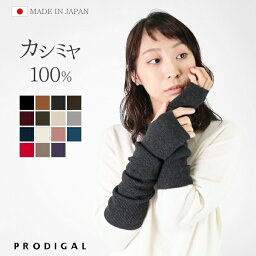 PRODIGAL アームウォーマー レディース 冬 カシミヤ 100％ 日本製 フリーサイズ 秋冬 アームカバー カシミア ロング 暖かい 五泉ニット カシミヤ100%アームウォーマー