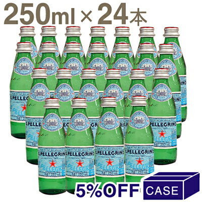 ■ケース販売5%OFF■《Sanpellegrino》(サンペレグリノ)炭酸入りナチュラルミネラルウォーター【250ml×24本】