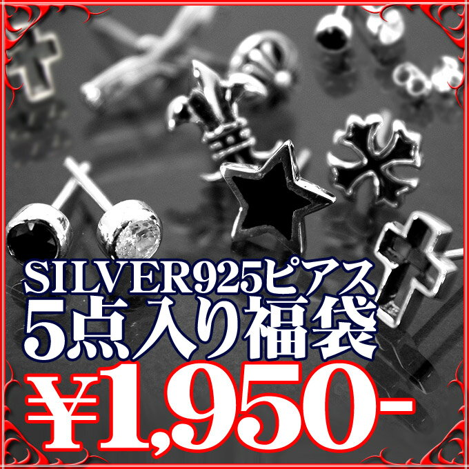 【81%OFF】【Progre限定☆】SILVER 925 5点入り PIERCE BOX【赤字覚悟】福袋 メンエグ 渋谷系 お兄系 アメカジ メンエグ オラオラ ホスト ロック ピアス【期間限定セール】【HB】