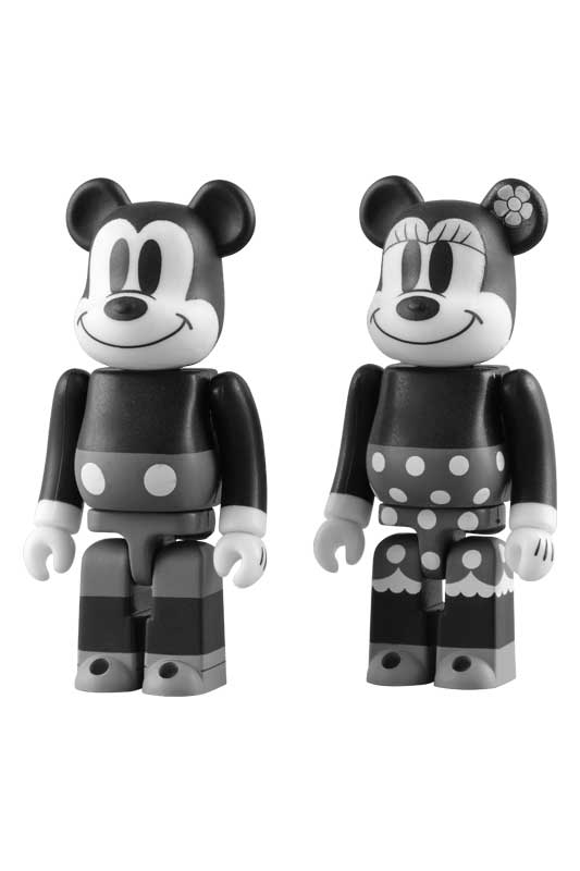 BE@RBRICK MICKEY MOUSE & MINNIE MOUSE （BLACK & WHITE ver.） 2 PACK【Disneyzone】全世界のアイドル ミッキー＆ミニー！ブラック＆ホワイトモデル！