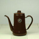 野田琺瑯 (ホーロー) 月兎印 (ツキウサギ) スリムポット 0.7L ブラウン