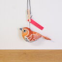 真工藝 木版手染めぬいぐるみ 野鳥シリーズ 駒鳥 コマドリ