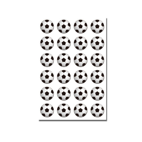 シール(紙)【サッカーボール柄】Φ10mm　1シート24個つき /ギフトに/ラッピング無料/のし対応無料(熨斗)★