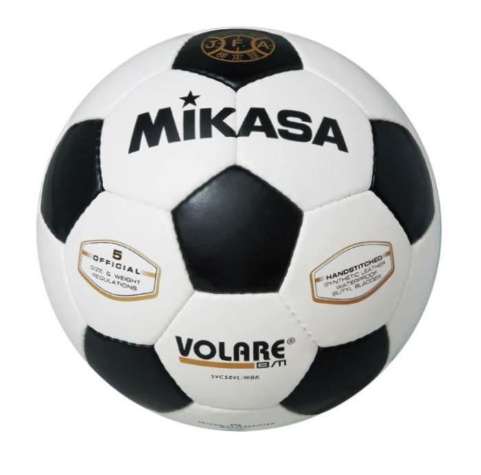 【6個セット】　【5号球】 MIKASA(ミカサ)　サッカーボール [5号・JFA検定球]　手縫い・人口皮革製　ホワイト/ブラック　SVC50VL　