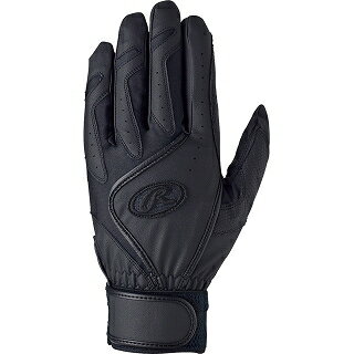 Rawlings(ローリングス)　バッティング手袋（片手用）　高校野球対応 スクールモデル (9090)ブラック×ブラック　RBG250