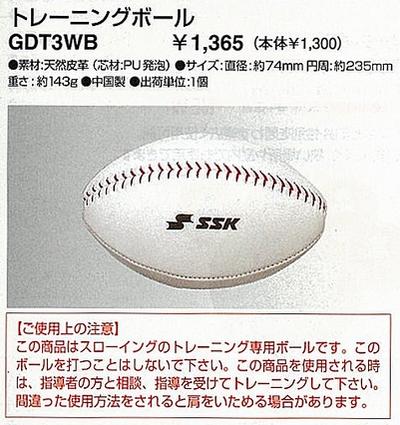 SSK(エスエスケイ) スローイングトレーニングボール （10）ホワイト　GDT3WB