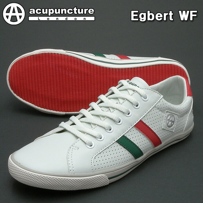 【送料無料】acupuncture(アキュパンクチャー)Egbert WF(エグバート) A10202 ホワイト/グリーン/レッド