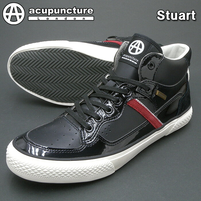 【送料無料】acupuncture(アキュパンクチャー)Stuart(スチュアート)A11002 ブラック/ブラック/レッドミッドカット