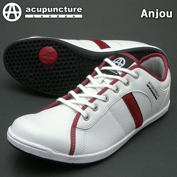 【送料無料】acupuncture(アキュパンクチャー)Anjou(アンジュー) A11403 ホワイト/レッドローカット