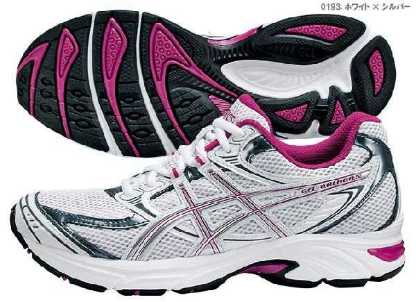 asics（アシックス）LADY GEL-OBERON 5 レディ ゲル オベロン5（ホワイト×シルバー) TJG716-0193 ランニングシューズ