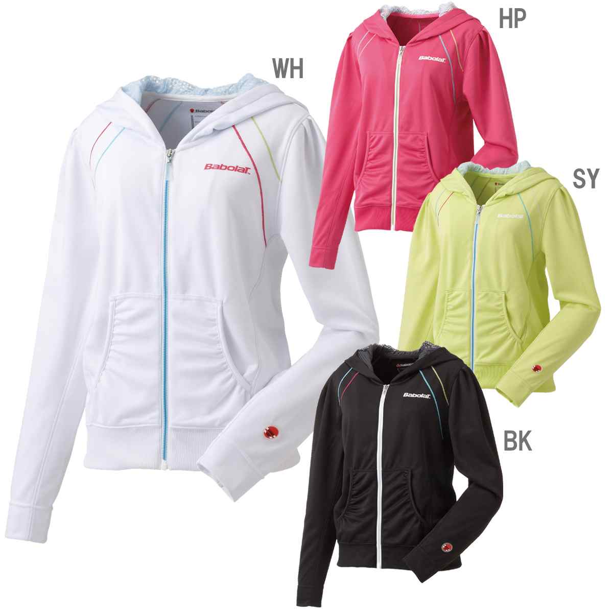 【9月発売予定】【2012新製品】Babolat（バボラ）Women's トラックジャケット BAB-5281W【2012FW】