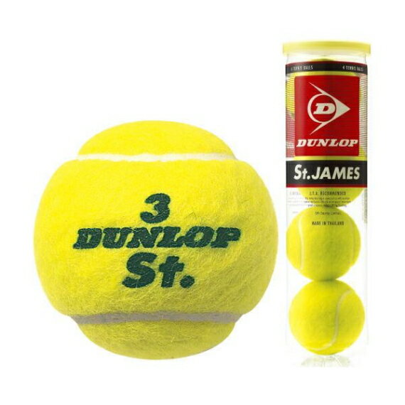 『即日出荷』DUNLOP（ダンロップ）DUNLOP(ダンロップ)St.JAMES(セントジェームス)(1缶/4球)テニスボール【あす楽対応】テニスボール