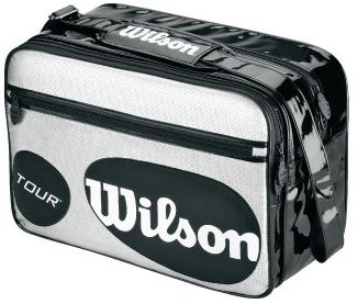 【2012新製品】Wilson（ウイルソン）【TOUR SHOULDER BAG ショルダーバッグ WRZ848290 ブラック×シルバー】テニスバッグ