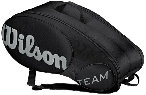 【2012新製品】Wilson（ウイルソン）【TEAM 9 Pack（ラケット9本入）ラケットバッグ WRZ858209 ブラック×ブラック】テニスバッグ