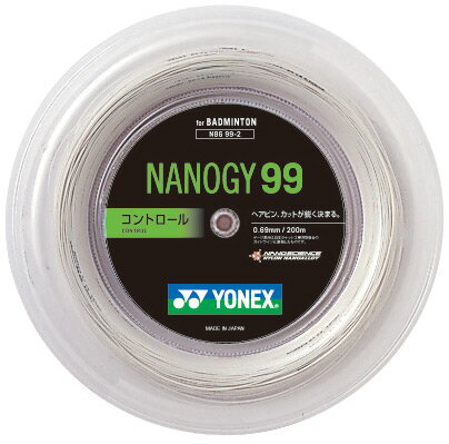 YONEX(ヨネックス)「NANOGY99（ナノジー99）200mロール NBG99-2」バドミントンストリング（ガット）【prospo】の画像