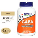 ギャバ(GABA) + ビタミンB6 500mg 100粒 NOW Foods(ナウフーズ)