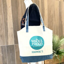 【WHOLE FOODS MARKET】ホールフーズ マーケット タグアロハ トートバッグ ホワイト ブルー TAG ALOHA バッグ オーガニック コットン パイナップル ハワイアン雑貨 プレゼント ショッピングバッグ ハワイ HAWAII ALOHA KAILUA mu