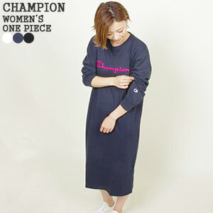 【クーポンで20%OFF】【2019FW】チャンピオン/Champion ウィメンズワンピース 刺繍ロゴ長袖ワンピース WOMEN'S ONEPIECE CW-Q404 レディース【コンビニ受取可能】[ss0304]