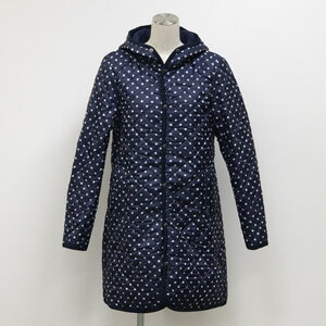 【PUBLIC別注カラー】THE SMOCK SHOP(スモックショップ)DOT PRINT POLYESTER AIR QUILT HOODED COATドットプリント内フリースナイロンキルトフード付きコートSS-8250PT