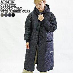 【30%OFF】アーメン/ARMEN オーバーサイズフード付きコート キルティングコート ロング丈 リブ袖 OVERSIZE HOODED COAT WITH RIBBED CUFF NAM2154PP【コンビニ受取可能】[<strong>ss1204</strong>]【a*】