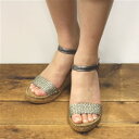 【クーポンで最大30%OFF】カルザノール/Calzanor×PUBLIC メタルメッシュバックストラップ ウェッジソールサンダル(ヒール高さ:約9cm) 1319 S/429 GOLDエスパドリーユ【PUBLIC完全別注】【コンビニ受取可能】