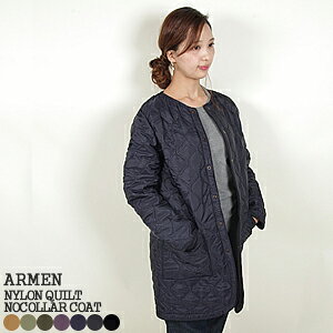  s\t/9{-11{\  2020AW A[/ARMEN iC~t[Xm[J[R[g LeBOR[g NYLON QUILT NOCOLLAR COAT NAM1651 fB[X Y Rrj\ [s0124] a* 