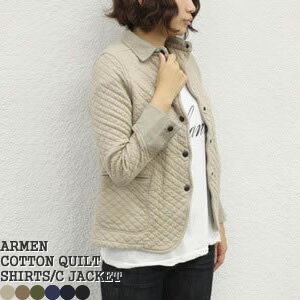  2020AW A[/ARMEN RbgLeBOVcJ[WPbg COTTON QUILT SHIRTS COLLAR JACKET NAM0202B Rrj\  a* 