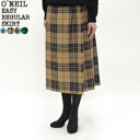 オニールオブダブリン/O'NEIL OF DUBLIN ウールプリーツ巻きスカート 74cm ミモレ丈 ロングスカート EASY REGULAR SKIRT TUCK SKIRT TARTAN 5073W レディース【a*】