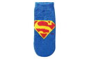 もこもこWB Sマーク BK 靴下 くるぶし ショート丈 レディース スーパーマン スニーカーソックス 暖かい ルームソックス かわいい キャラクター