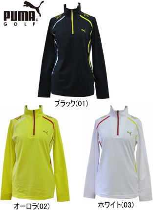 【レディース】プーマゴルフ　ゴルフL／Sジップアップシャツ（長袖）900878［3color］［PUMA　GOLF］