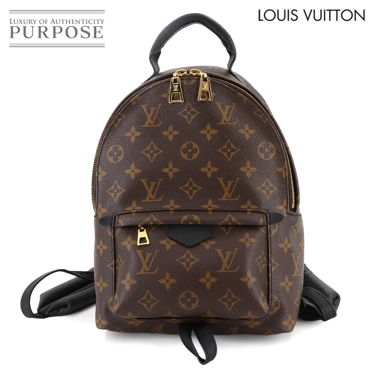 【新品同様】 ルイ ヴィトン LOUIS VUITTON モノグラム パームスプリングス PM バックパック リュックサック ブラウン M44871 ゴールド 金具 Monogram Palm Springs Backpack PM 【中古】