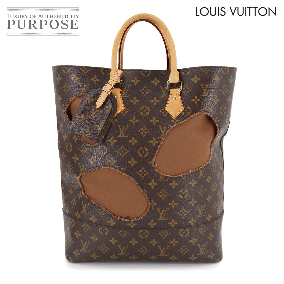 ルイ ヴィトン LOUIS VUITTON モノグラム ウィズ ホールズ トート バッグ M40279 限定 コムデギャルソン 川久保玲 With Holes 【中古】
