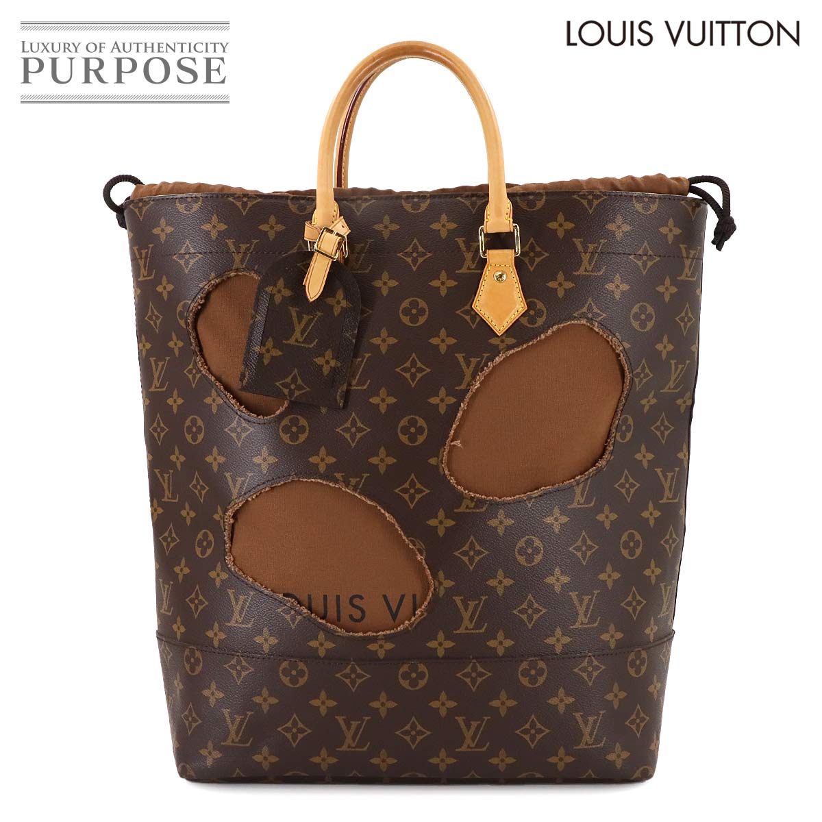 【美品】 ルイ ヴィトン LOUIS VUITTON モノグラム ウィズ ホールズ トート バッグ M40279 限定 コムデギャルソン 川久保玲 With Holes 【中古】