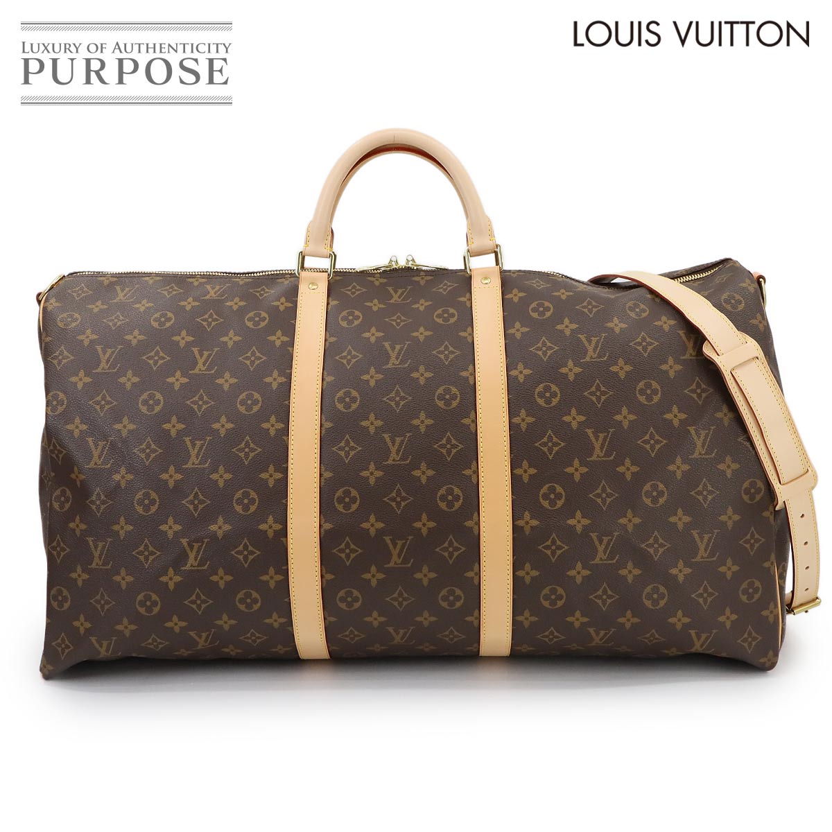 【新品同様】 ルイ ヴィトン LOUIS VUITTON モノグラム キーポル バンドリエール 60 2way ボストン ショルダー バッグ ブラウン M41412 Keepall Bandouliere 【中古】